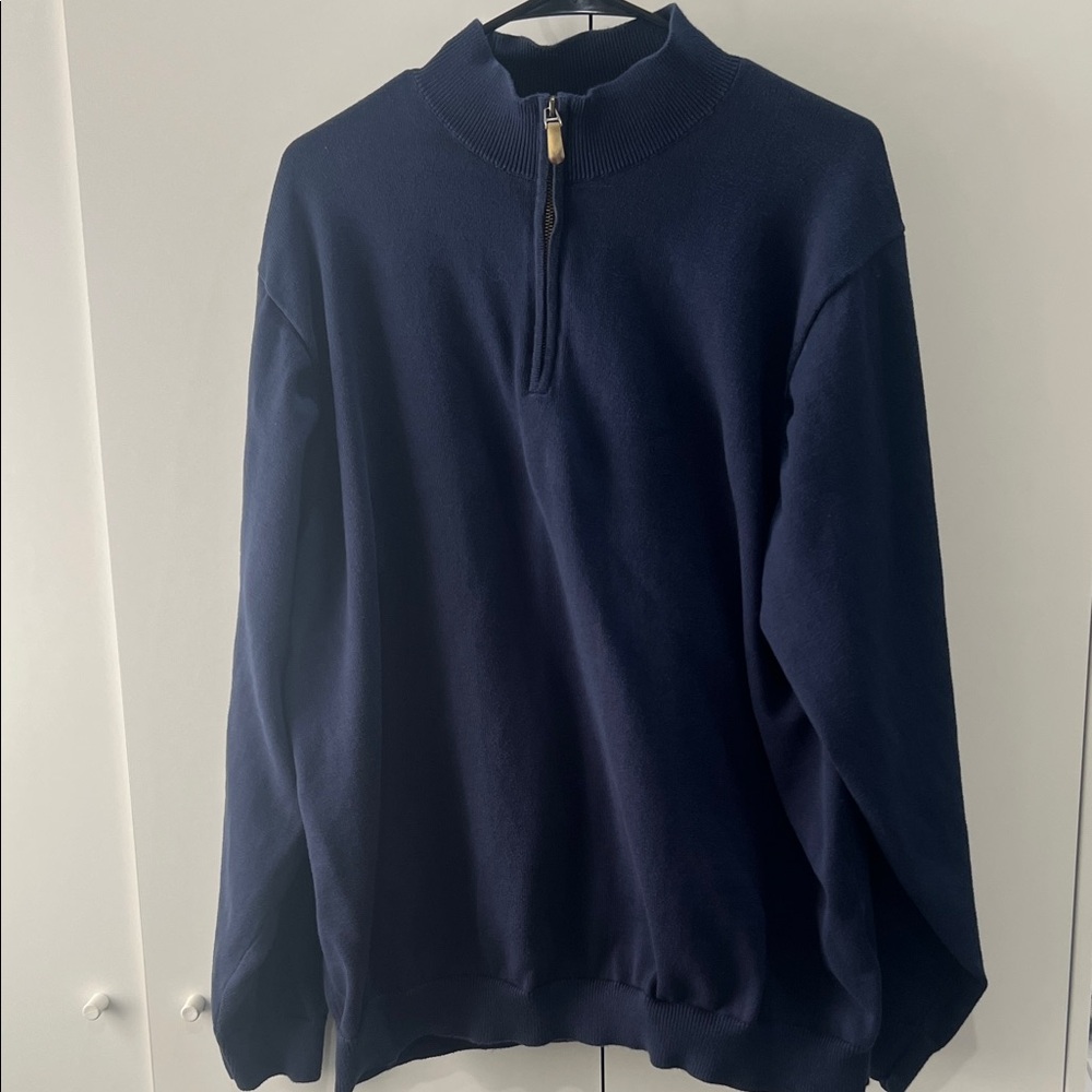 Vineyard Vines Men's Dark Blue Zip-Up Sweater
